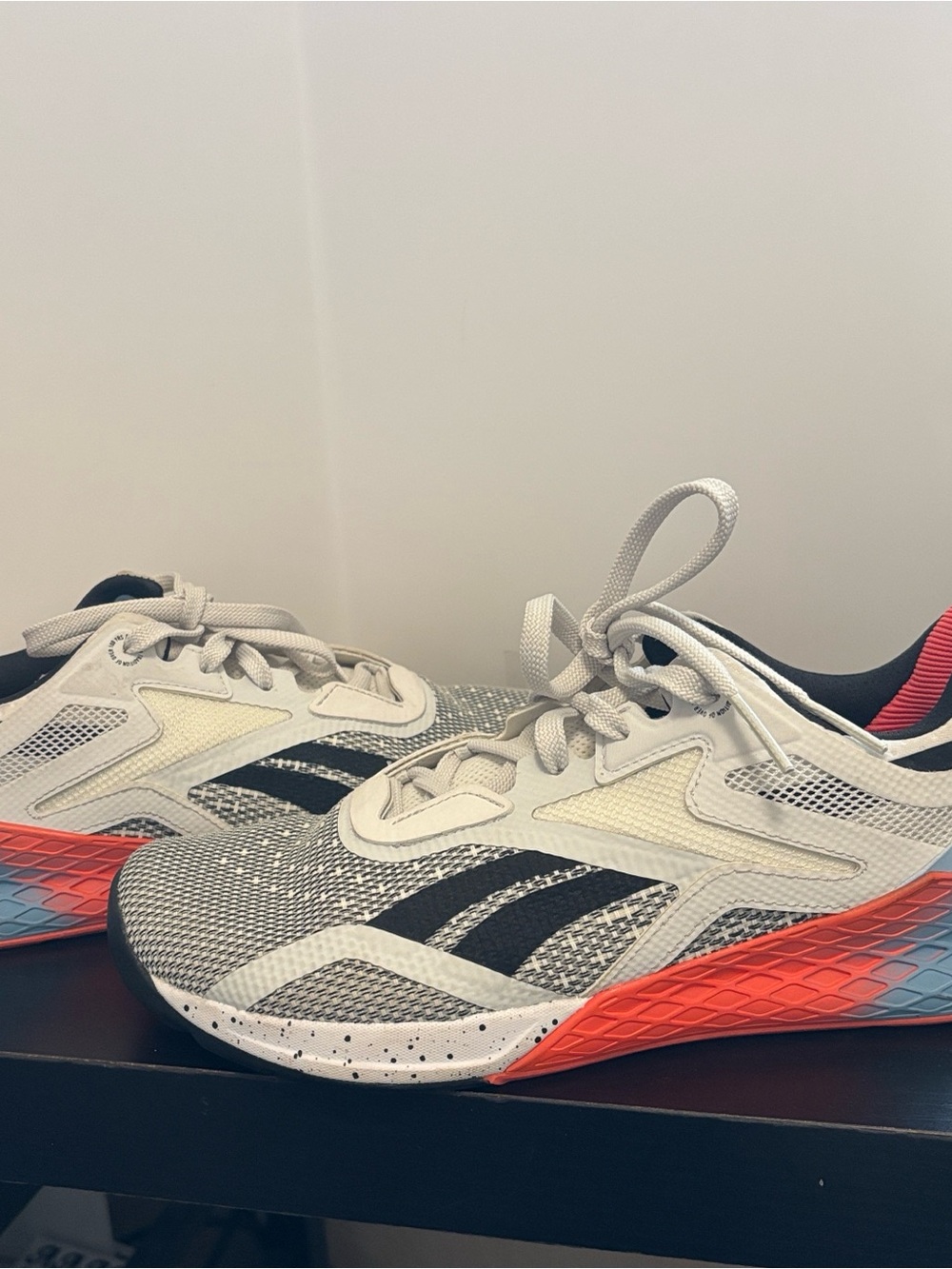 Rebeek NanoX Training Sneakers - White with Black & Coral Accent Like new sz9